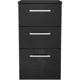 Crowndale Devon 3 Piece Black Matt Bedroom Furniture Set - Wilko - thumbnail 4