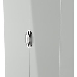 Crowndale Camden 2 Door Grey Gloss and Dusk Grey Wardrobe Ready Assembled - Grey Gloss & Dusk Grey - Wilko - thumbnail 6
