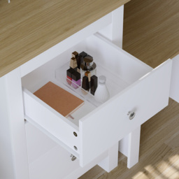 Vida Designs Arlington White Dressing Table Set with Mirror - Size: 40 x 104 x 131cm - Wilko - thumbnail 4