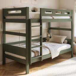 Flair Elijah Green Detachable Wooden Bunk Bed - Size: Single - Wilko - thumbnail 1