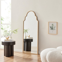 Furniturebox Clara Gold Moroccan Arch Metal Wall Mirror 150 x 60cm - Wilko - thumbnail 7