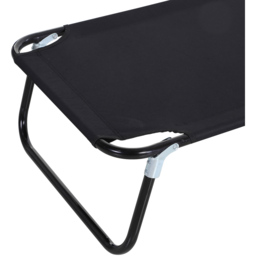 Outsunny Black Portable Reclining Sun Lounger - Size: 1 Seater - Wilko - thumbnail 5