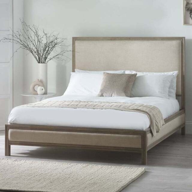 Julian Bowen Lucie King Size Cream Upholstered Bed Frame - Wilko - image 1