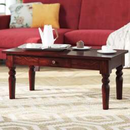 Brooklyn Esma Single Drawer Dark Mango Coffee Table - Brown - Wilko - thumbnail 1