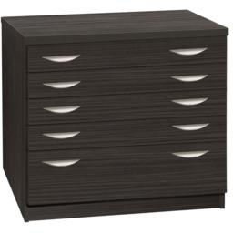 R White Cabinets 5 Drawer Black A2 Plan Chest of Drawers - Wilko - thumbnail 3