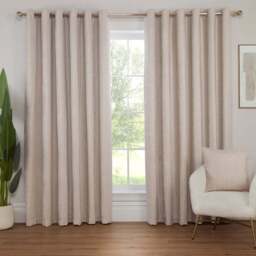 Delphine Chenille Blackout Curtain Ivory 168cm x 137cm - Size: W 168 x D 137cm - Wilko - thumbnail 1