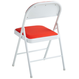 Set of 2 Red Padded Folding Metal Dining Chairs - MCC - Wilko - thumbnail 4