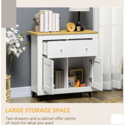 Portland 2 Door 2 Drawer White Sideboard - Wilko - thumbnail 7