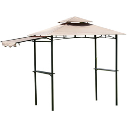 Glendale Leisure 2.45m Mocha BBQ Shelter Gazebo - Size: 3 x 3m - Brown - Wilko - thumbnail 3