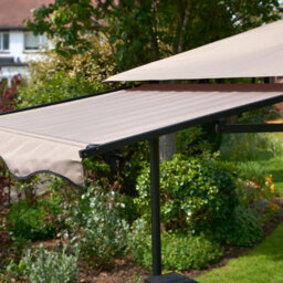 Glendale Leisure 2.45m Mocha BBQ Shelter Gazebo - Size: 3 x 3m - Brown - Wilko - thumbnail 4