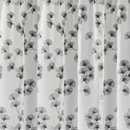 Tyrone Textiles Delila Black Trail Leaf Print Sheer Voile Panel Curtain 140 x 229cm - Size: 229 x 140 x 1cm - Wilko - thumbnail 3