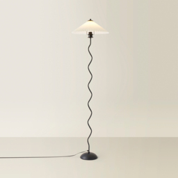 ValueLights Wiggle Black and White Origami Paper Shade Metal LED Floor Lamp - Wilko - thumbnail 4
