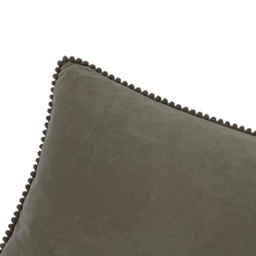 furn. Cosmo Grey Velvet Pom-Pom Cushion - Size: 50 x 30cm - Wilko - thumbnail 4