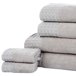 Rapport Home Retreat Silver Cotton Bath Towel - Size: 4 x 70 x 120cm - Wilko - thumbnail 4