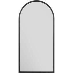 The Arcus Black Arched Leaner Wall Mirror 140 x 70cm - MirrorOutlet - Wilko - thumbnail 1