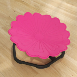 Tommy Toys Pink Kids Flower Shaped Swivel Sensory Spinning Chair - Size: 29 x 50 x 54cm - Wilko - thumbnail 4