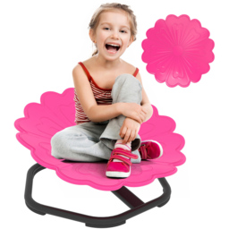 Tommy Toys Pink Kids Flower Shaped Swivel Sensory Spinning Chair - Size: 29 x 50 x 54cm - Wilko - thumbnail 3