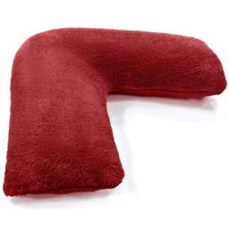 Velosso Red Teddy Fleece V Shape Pillow - Size: 80 x 80cm - Wilko