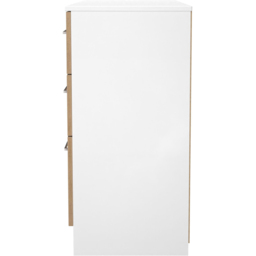 Crowndale Worcester 6 Drawer Slatt Effect and White Wide Chest of Drawers Ready Assembled - Slatt Effect & White - Wilko - thumbnail 5