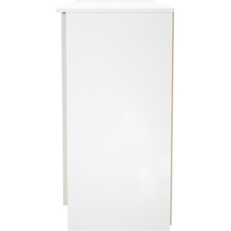 Crowndale Contrast 4 Door Single Drawer Grey Matt and White Wide Sideboard Ready Assembled - Size: 79 x 144 x 39cm - Grey Matt & White - Wilko - thumbnail 4