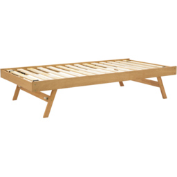 GFW Madrid Oak Wooden Trundle Day Bed - Size: Single - Brown - Wilko - thumbnail 6