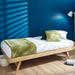 GFW Madrid Oak Wooden Trundle Day Bed - Size: Single - Brown - Wilko