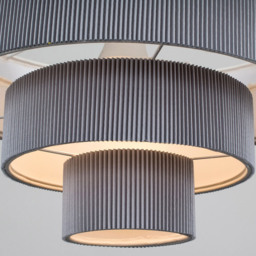 ValueLights Nevada 4 Tier Grey Pleated Pendant Shade - Size: 40.5 x 22.5 x 40.5cm - Wilko - thumbnail 6