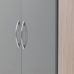 Seconique Nevada 2 Door Grey Gloss and Light Oak Effect Veneer Corner Wardrobe - Wilko - thumbnail 7