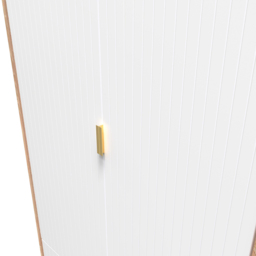 Crowndale 2 Door 2 Drawer White Matt and Bardolino Oak Wardrobe Ready Assembled - Size: 2 Door, 2 Drawer - Wilko - thumbnail 7