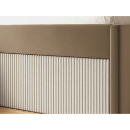 Flair Aviana Beige Velvet and Cord Low Sleeper Bed - Size: 62 x 139 x 201cm - Wilko - thumbnail 5
