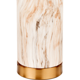 Pacific Lifestyle Carrara Natural Stone Effect Ceramic Tall Table Lamp - Brown - Wilko - thumbnail 5