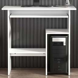Portland Compact Small Computer Desk White - Size: 80 x 45 x 73cm - Wilko - thumbnail 1