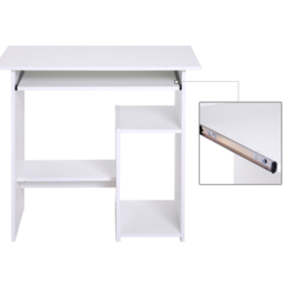Portland Compact Small Computer Desk White - Size: 80 x 45 x 73cm - Wilko - thumbnail 4