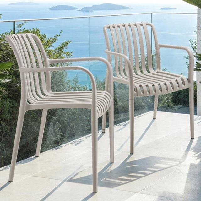 tectake Alcudia Set of 2 Taupe Garden Chair - Size: 80.5 x 54.5 x 58cm - Brown - Wilko - image 1