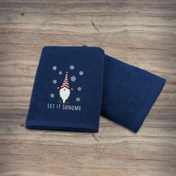 Noel Square Xmas Gonks Navy Hand Towel 2 Pack - Size: 66 x 41 x 1cm - Wilko - thumbnail 6