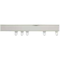 New Edge Blinds 90cm Fineline Aluminium White Curtain Track - Size: 105cm - Wilko