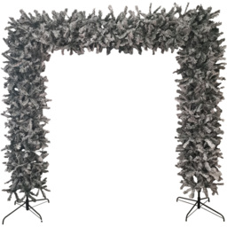 Samuel Alexander Green Flocked Indoor Christmas Tree Arch with Snow Tips 8ft - Premier Decorations Ltd - Wilko