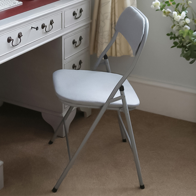 Harbour Housewares Set of 6 Black Fabric Padded Metal Foldable Chair - Wilko - image 1