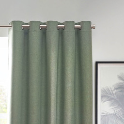 furn. Dawn Eucalyptus Thermal Blackout Eyelet Curtain 229 x 229cm - Size: W 229 x D 229cm - Green - Wilko - thumbnail 4