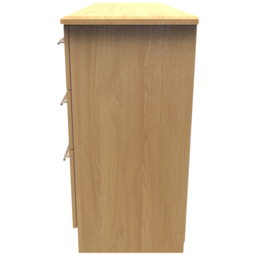 Crowndale Sherwood 6 Drawer Oak Kneehole Desk - Size: 41.5 x 127.5 x 79.5cm - Brown - Wilko - thumbnail 4