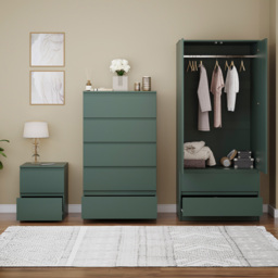 VIDA DESIGNS Denver Green 3 Piece Bedroom Furniture Set - Wilko - thumbnail 3