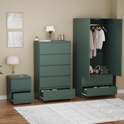 VIDA DESIGNS Denver Green 3 Piece Bedroom Furniture Set - Wilko - thumbnail 5