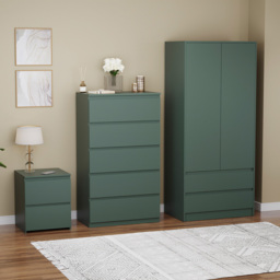 VIDA DESIGNS Denver Green 3 Piece Bedroom Furniture Set - Wilko - thumbnail 4