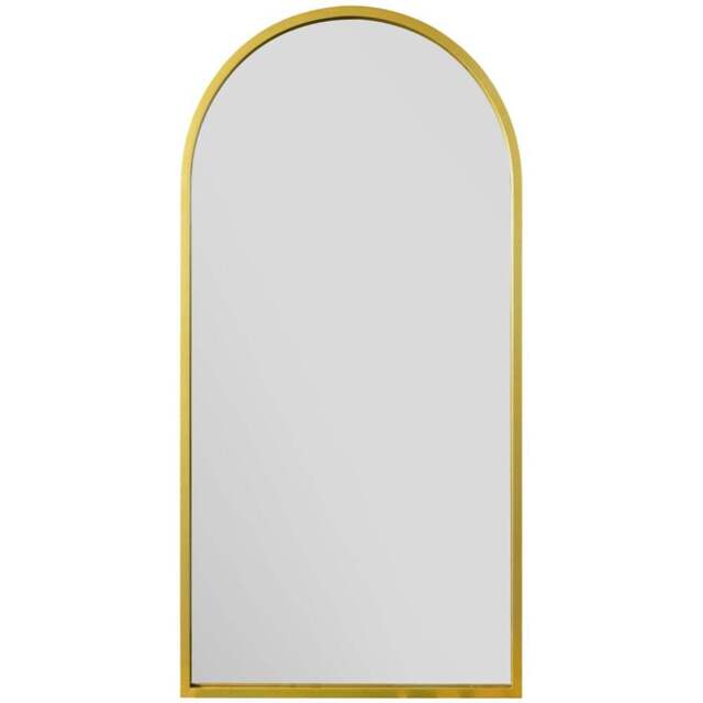 The Arcus Gold Arched Leaner Wall Mirror 140 x 70cm - MirrorOutlet - Wilko - image 1