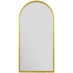 The Arcus Gold Arched Leaner Wall Mirror 140 x 70cm - MirrorOutlet - Wilko - thumbnail 1
