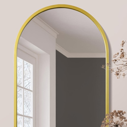 The Arcus Gold Arched Leaner Wall Mirror 140 x 70cm - MirrorOutlet - Wilko - thumbnail 4