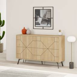 Decortie Dune Oak Console Sideboard - Cream - Wilko - thumbnail 6