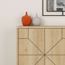 Decortie Dune Oak Console Sideboard - Cream - Wilko - thumbnail 4