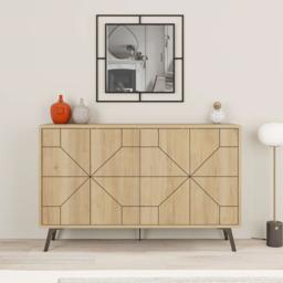 Decortie Dune Oak Console Sideboard - Cream - Wilko - thumbnail 7