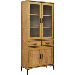 Isabella Display Cabinet Brown - Wilko - thumbnail 3